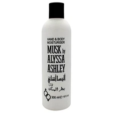 Musk Hand and Body Moisturizer by Alyssa Ashley for Unisex - 10 oz Lotion
