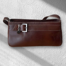 Damesbruine leren kleine handtas, Dames tasse...