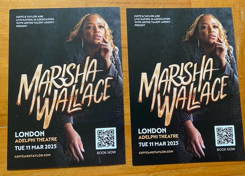 2 Marisha Wallace London Adelphi Theatre West End Original Promo Flyers UK - Picture 1 of 1