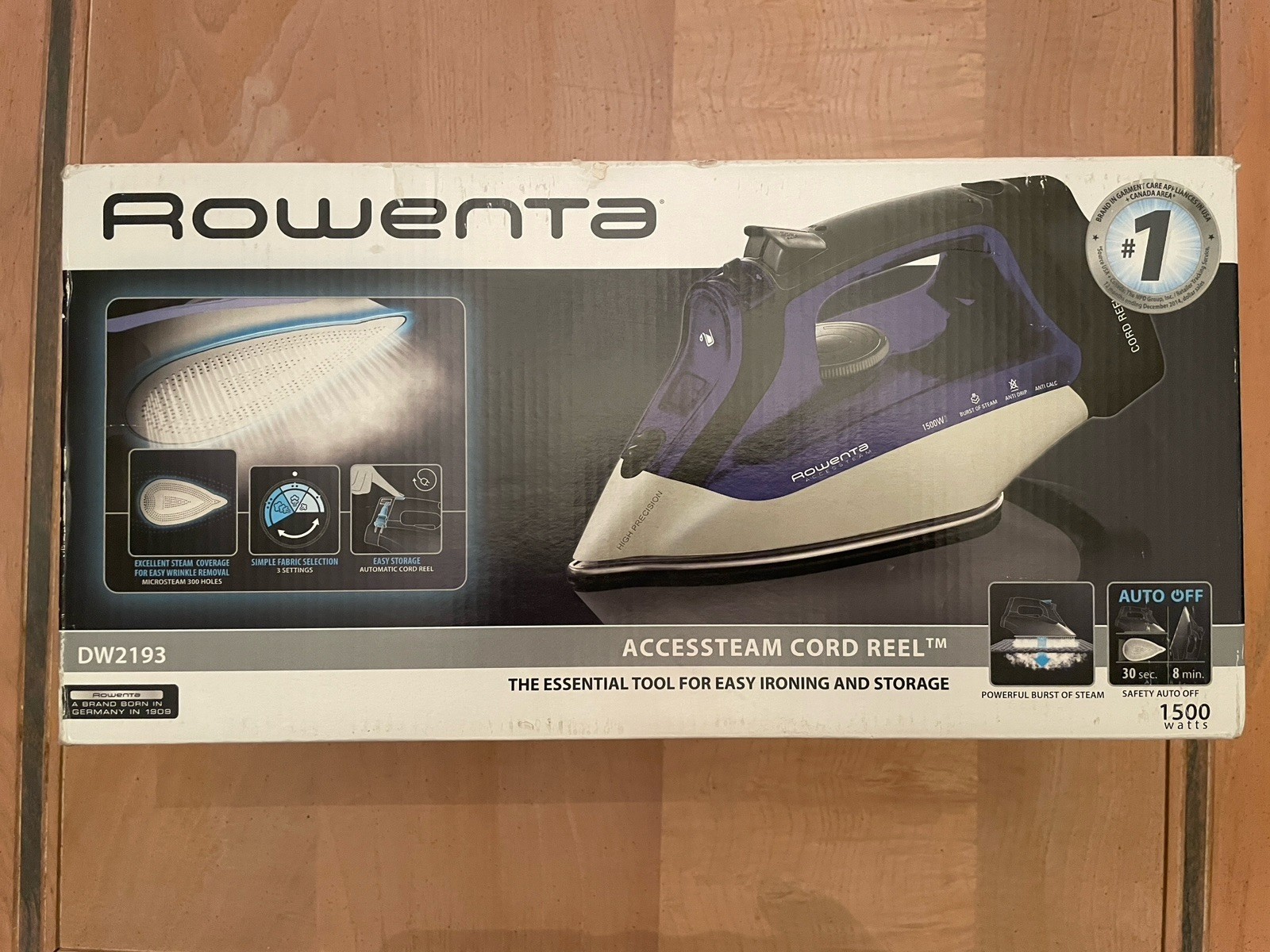 ROWENTA Accessteam Cord Reel Model DW2193 Steam Iron