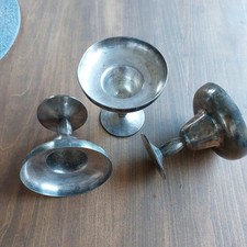 3 miski lodów/owoców posrebrzane w stylu art deco