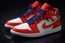 Air Jordan 1 Mid SE Barcelona (Marine Blue Schnürsenkel) Gr. 42