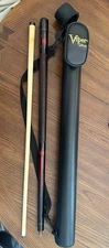 Viper Pro Series Pool Cue Stick with Q-Vault Case Sparkling Red/Black 19oz New