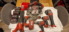 Milwaukee M18 Fuel 6 Piece Kit, With 4 Battery's In Used Working Condition