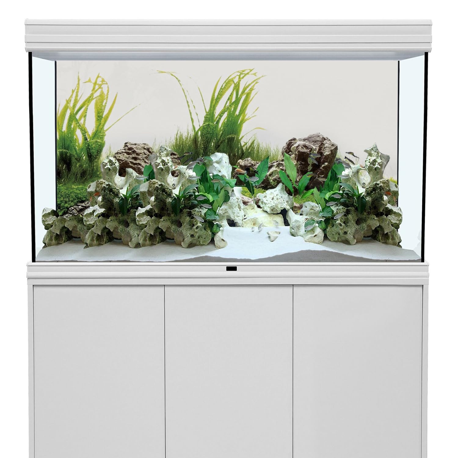 91x41cm Alga Acquario Sfondo Pianta Acquatica Fiume Letto e Lago Acquario foto 2