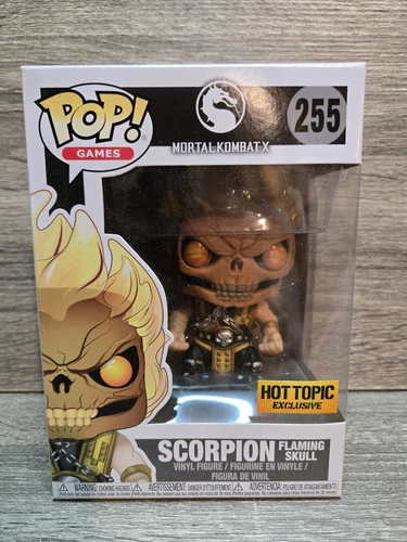 Funko Pop! Mortal Kombat X - #255 Scorpion Flaming Skull - Hot Topic Exclusive 