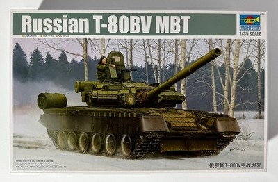 Trumpeter #05566 1/35 Scale Soviet/Russian T-80BV MBT w/PE - 2017, Parts Sealed