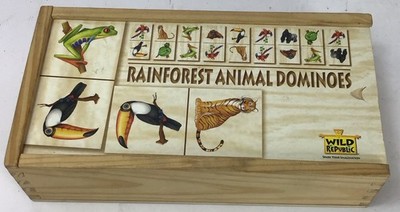 Wild Republic Rainforest Animals wood ￼Dominoes