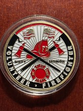 MEDAILLE - USA / FEUERWEHR - BRONZE - KOLORIERT - SELTEN - 99