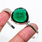 VALENTINO Bracciale in argento sterling 925 pietra preziosa diopside cromato regolabile per lei e854