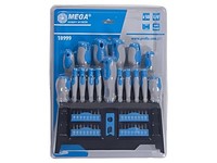 10999 Set: Schraubendreher Sechskant,Phillips,Pozidriv®,Flach,Torx® Mega