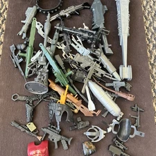 Lot Of Vintage Action Figures Weapons And Accessories Various Toy Lines
