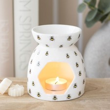 Image of All Over Bee Print Oil Burner Wax Melt Ceramic Aromatherapy Home Fragrance