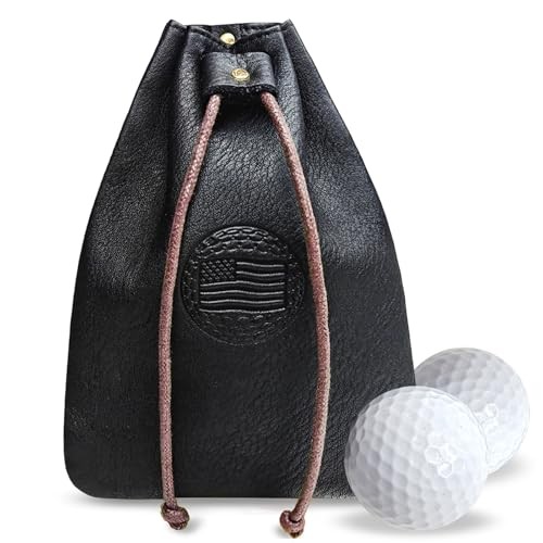 Valuables Pouch: Usa Golf Tee Ball Bag With Drawstrings Blac