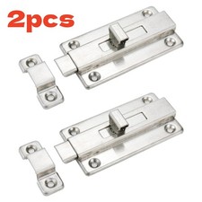 4" Stainless Steel Barrel Bolt Lock – Sliding Door Window Latch Home Office