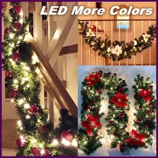 2.7M 5 Colors Christmas Decorations Garland Decoration Rattan Lights Wreath