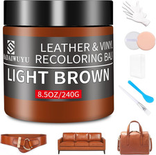 Leather Recoloring Balm,8.5Oz Leather Color Restorer,Light Brown Leather Repair