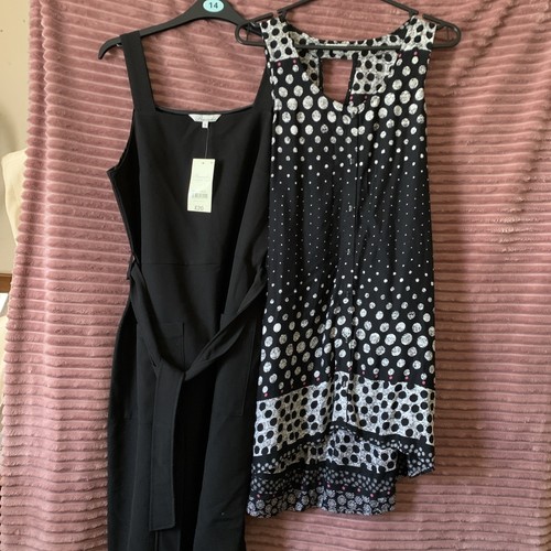 Robe Noire Sans Manches Von Mozart - Taille S - Boucle à Strass - Neuf Avec Étiquette (NWT) USA