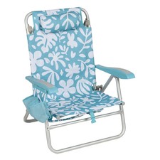 Member  s Mark 5 Position Lay Flat Beach Chair, Floral