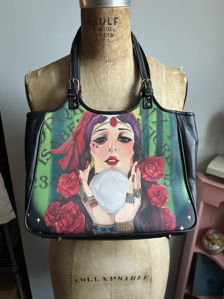 Bolsa rara Isabella Fiord cartomante aplique psíquico tarô Ouija místico - Imagem 4 de 4