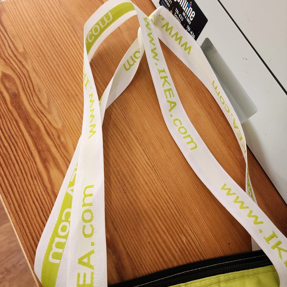 IKEA KYLVASKA Bolso de Mano Aislado Refrigerador Viaje Comida Transporte Plegable Cremallera Verde ~ LEER Foto 4 de 4