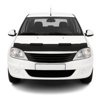 Haubenbra Steinschlagschutz Bonnet Bra FüR Dacia Logan 2005-2012 Schwarz Halb
