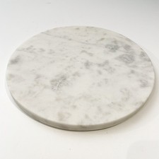 White Marble Serving Tray Plate Round 28cm Meal Appetizers Snacks Mothers Day