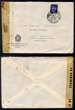 PORTUGAL 1943 CENSORED TO COSTA RICA