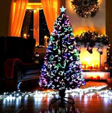 3ft Fibre Optic Christmas Tree Xmas LED Lights Pre Lit Color Changing Star Top