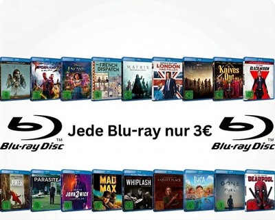 Blu-ray Filme Top Auswahl | Jede Blu-ray nur 3  | Action Sci-Fi Thriller Marvel