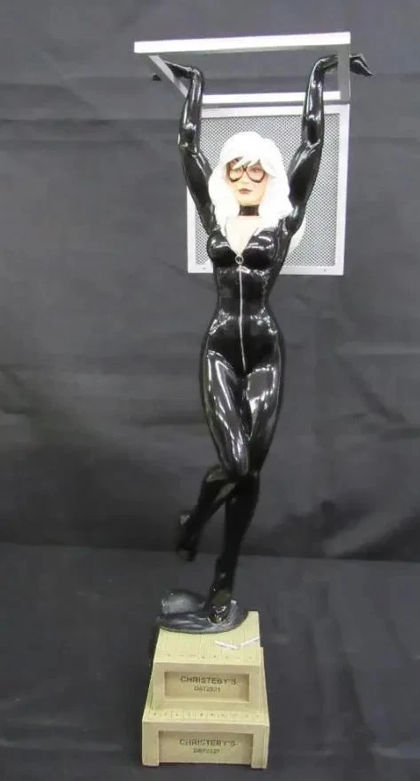 Estatua comica de gato negro Sideshow sin usar, en caja #201/1500 Adam Hughes Spider-Man nueva Foto 2 de 4
