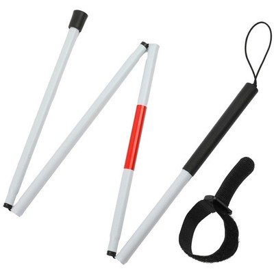 Folding Blind Cane Reflective Walking Stick for Vision Impaired Blind People
