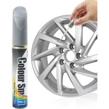 Car Touch Up Paint for Wheel Rims, Scratch Repair Pen, Silver Automotive Silver