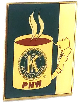 Kiwanis Inter. Pacific Northwest Key Club Coffee Cup Lapel Pin