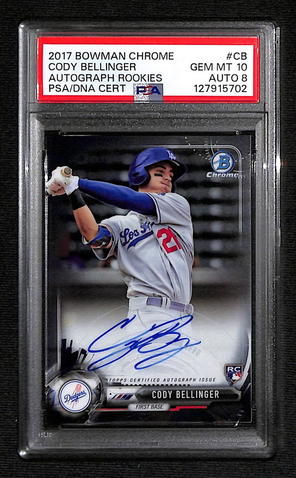 Cody Bellinger 2017 Bowman Chrome Auto Rookie #CB PSA 10