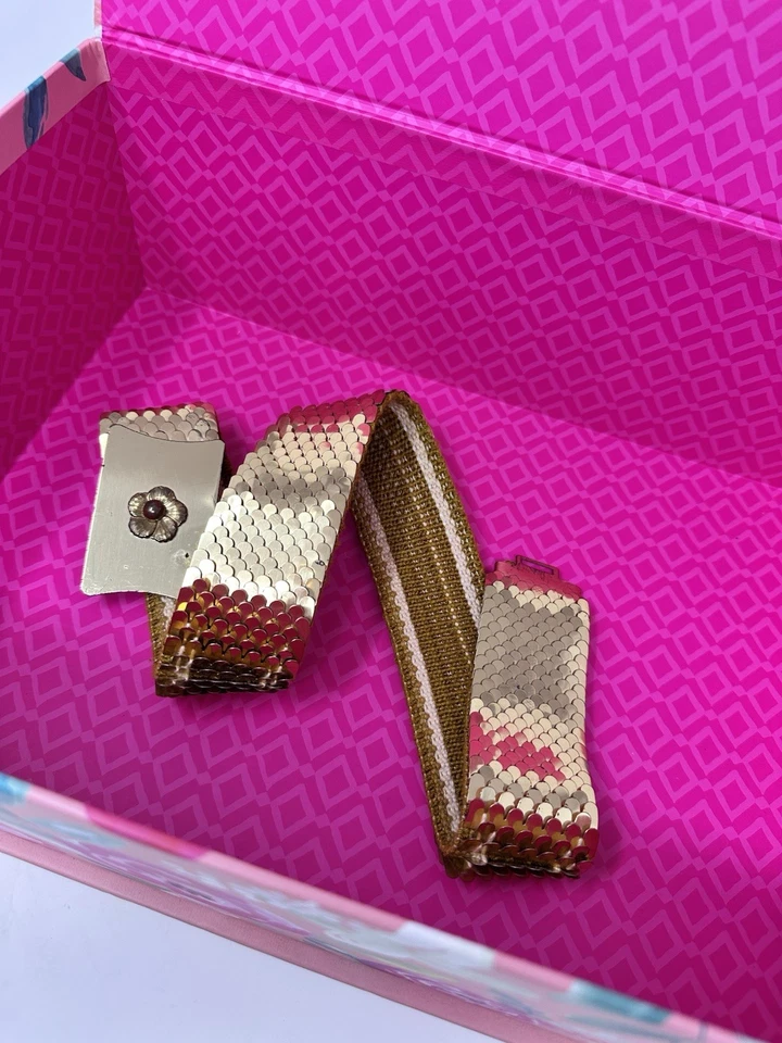 Cinturón elástico medallón boho vintage color dorado metal - talla pequeña a M Foto 4 de 4