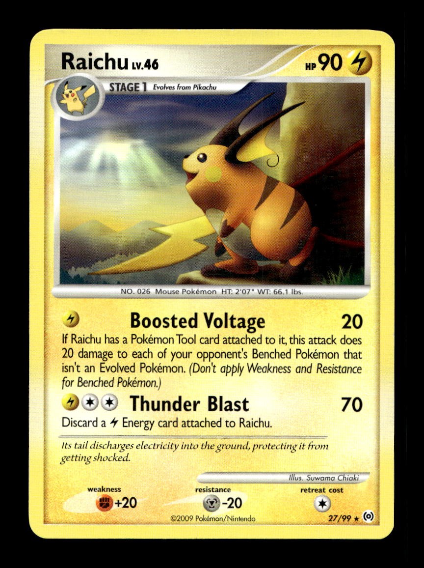 Raichu 27/99 Rare Arceus Pokemon Near Mint