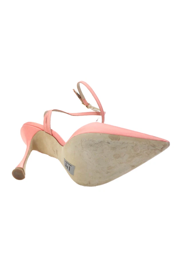 Zapatos de salón Carolina Herrera para mujer satinados punta rosa coral talla 39 9 Foto 4 de 4