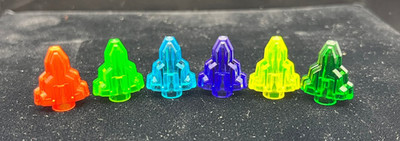 Lego Rock 1 x 2 Crystal Stepped 6 piece Collection HARD TO FIND