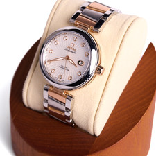 Omega De Ville Ladymatic Mother of Pearl Diamonds Dial 18K Rose Gold 34mm Watch 4