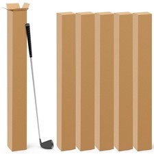 Qilery 5 Pcs 4 x 4 x 48 Inch Golf Club Shipping Boxes 4L x 4W x 48H Tall
