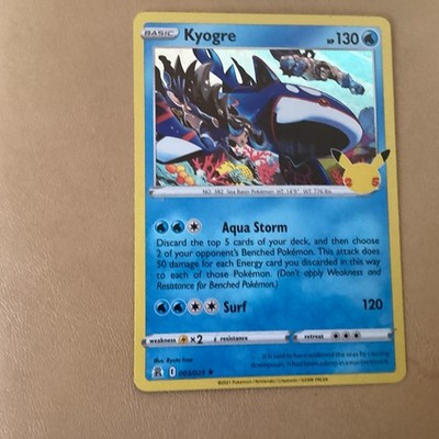 Pokemon Kyogre 3/25 Foil English 