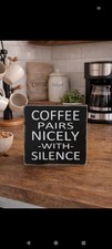 Handmade Wood Coffee Sign, Coffee Bar, Kitchen Decor