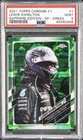 2021 TOPPS CHROME FORMULA 1 SAPPHIRE ED SP-GREEN #1 LEWIS HAMILTON 3/75 PSA 9