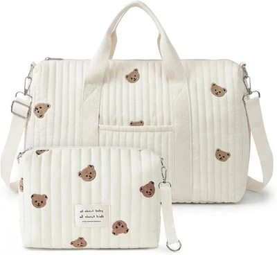 Aucuu Wickeltasche, Babytasche Mama Tasche, Kliniktasche Geburt Stickerei, Groß - Bild 1 von 4