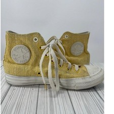 Converse Chuck Taylor All Star Women's 7 Yellow High-Top Shoes Lace Up Sneaker
