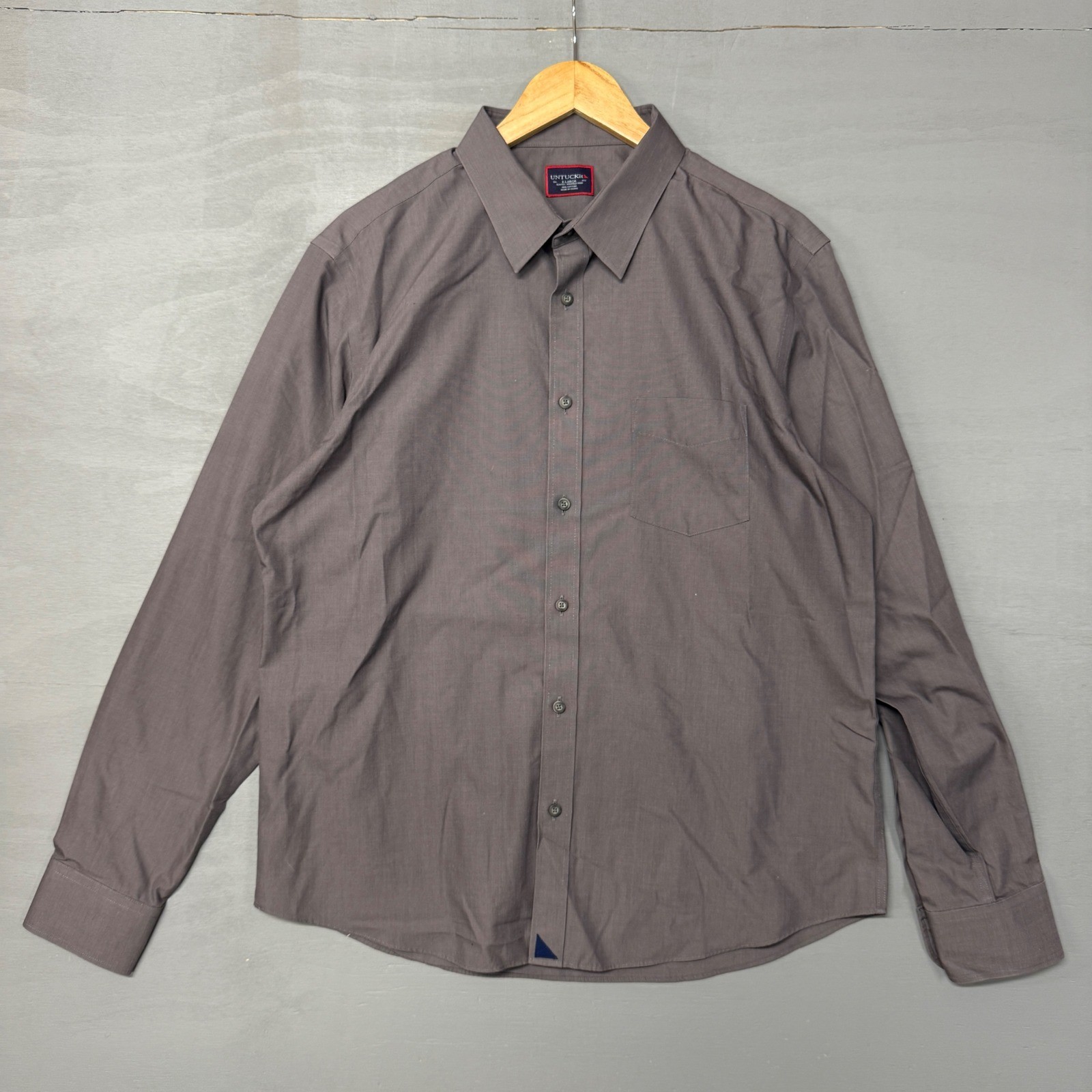 UNTUCKit Men's Solid Gray Button Down Long Sleeve… - image 2