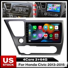 For Honda Civic 2013-2015 Fit For Apple Carplay Android 15 Car Stereo Radio Gps