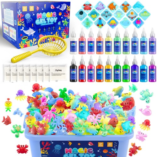 Magic Gel Elf Water Toy Kit, Handmade Aqua Water Fairy Gels Set, Creative Squ...