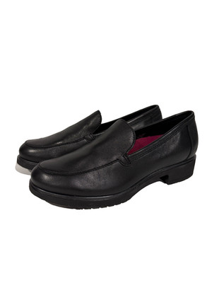 Munro Giselle Black Calf Leather Loafer Heels Dress Shoes Womens Size 5